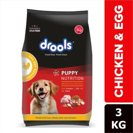 Drools Puppy Dry Dog Food – Chicken & Egg, 3kg
