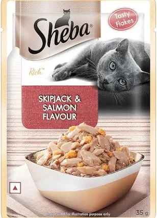 SHEBA SKIPJACK AND SALMON IN GRAVY 35g